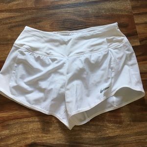 White Nike Running Shorts